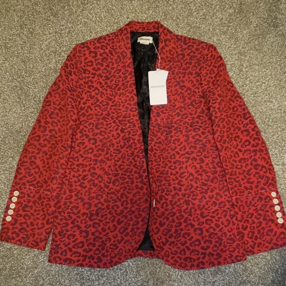 NWT Zadig & Voltaire Viking Jac Leo Jacket 36 S - Picture 5 of 7